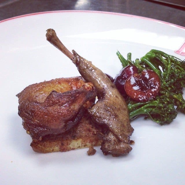 Squab roasted a la Montmorency 