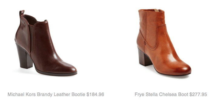 Michael Kors Brandy Leather Bootie $184.96	, Frye Stella Chelsea Boot $277.95