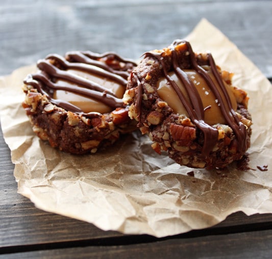 Turtle Thumbprint Cookies