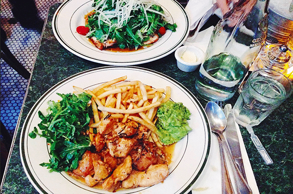 Sauteed Chicken/Spicy Chickena at Tartine Café Photo via MarketsMedia/Stephanie Oh