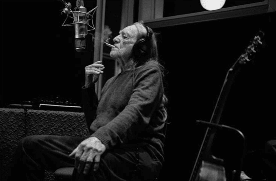 Willie Nelson © David McClister Recording at Sound Emporium, Nashville TN Courtesy to Morrison Hotel Gallery