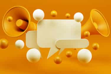 Digital Marketing Social Media Megaphone Concept